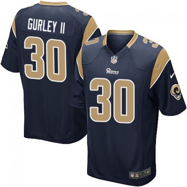 Los Angeles Rams #30 Todd Gurley II Navy Blue Team Color Youth Stitched NFL Elite Jersey