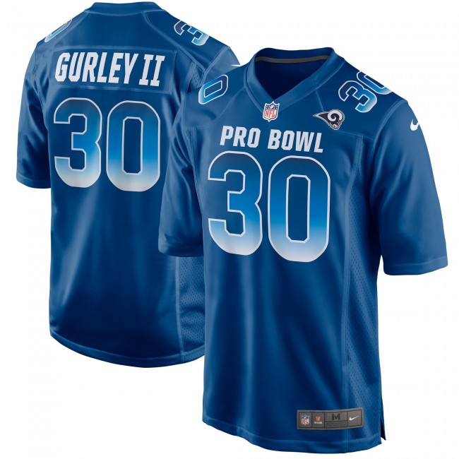Nike Rams #30 Todd Gurley II Royal Men's Stitched NFL Limited NFC 2019 Pro Bowl Jersey