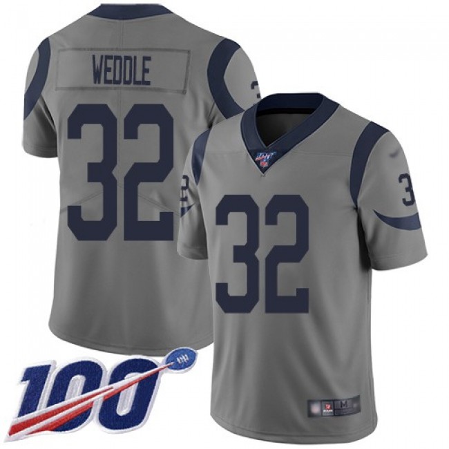 Nike Rams #32 Eric Weddle Gray Men's Stitched NFL Limited Inverted Legend 100th Season Jersey