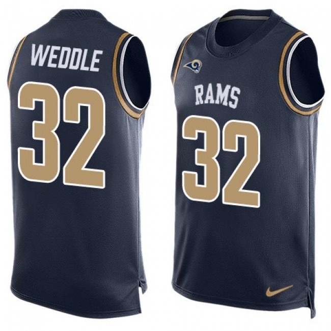 Nike Rams #32 Eric Weddle Navy Blue Team Color Men's Stitched NFL Limited Tank Top Jersey