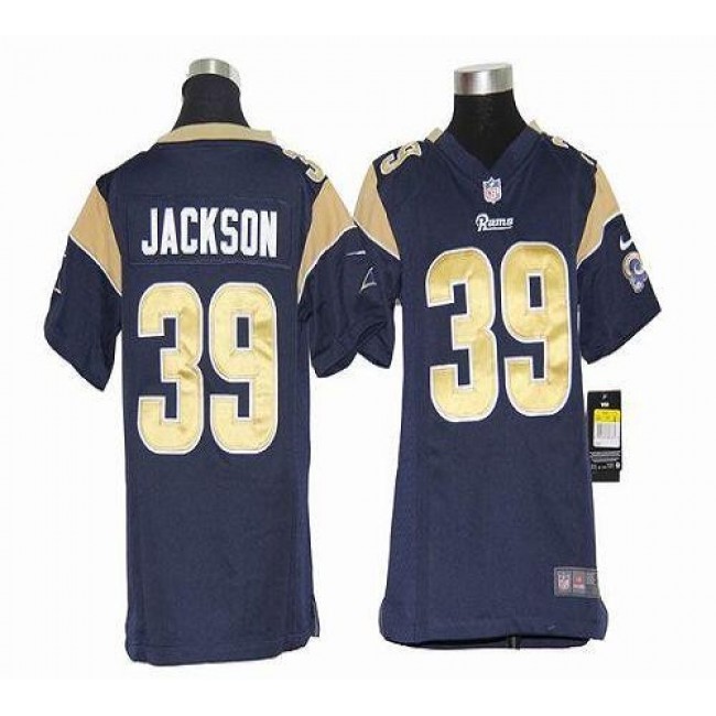 Los Angeles Rams #39 Steven Jackson Navy Blue Team Color Youth Stitched NFL Elite Jersey
