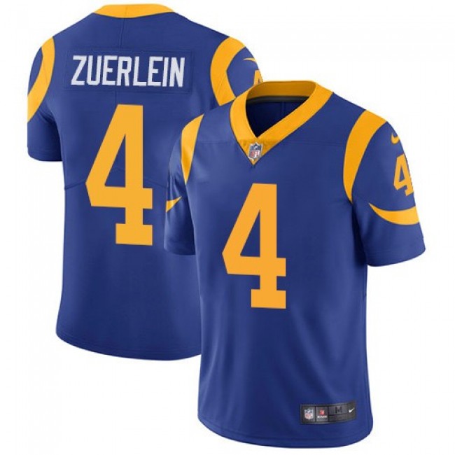 Los Angeles Rams #4 Greg Zuerlein Royal Blue Alternate Youth Stitched NFL Vapor Untouchable Limited Jersey