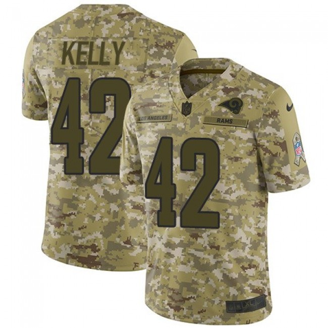 Nike Rams #42 John Kelly Camo Men's Stitched NFL Limited 2018 Salute To Service Jersey