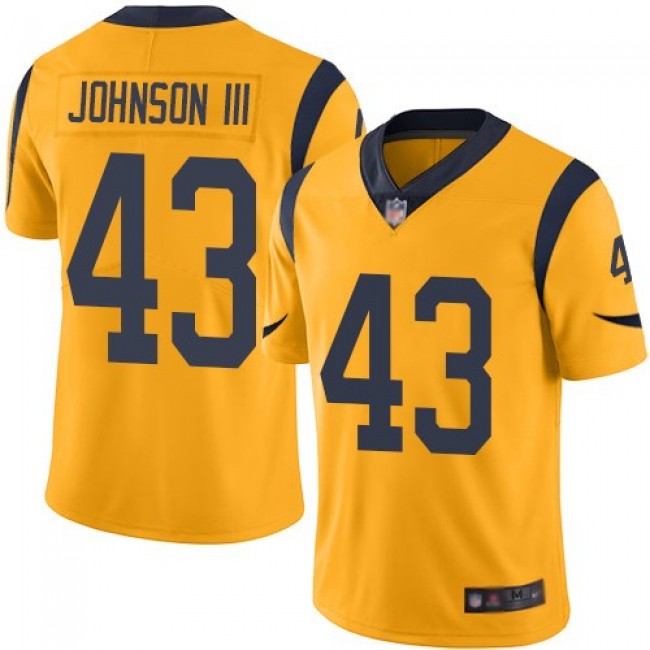 Nike Rams #43 John Johnson III Gold Men's Stitched NFL Limited Rush Jersey