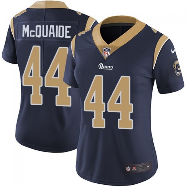 Women's Rams #44 Jacob McQuaide Navy Blue Team Color Stitched NFL Vapor Untouchable Limited Jersey
