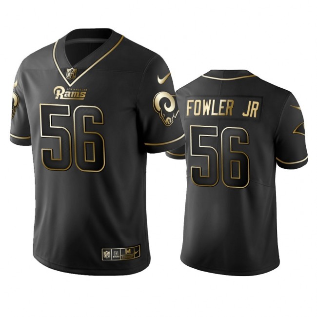 Nike Rams #56 Dante Fowler Jr Black Golden Limited Edition Stitched NFL Jersey