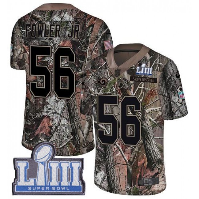 Nike Rams #56 Dante Fowler Jr Camo Super Bowl LIII Bound Men's Stitched NFL Limited Rush Realtree Jersey