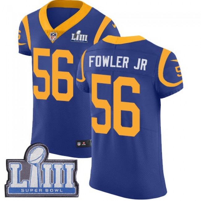Nike Rams #56 Dante Fowler Jr Royal Blue Alternate Super Bowl LIII Bound Men's Stitched NFL Vapor Untouchable Elite Jersey