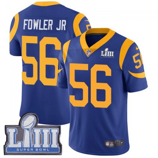 Nike Rams #56 Dante Fowler Jr Royal Blue Alternate Super Bowl LIII Bound Men's Stitched NFL Vapor Untouchable Limited Jersey