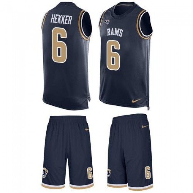 Nike Rams #6 Johnny Hekker Navy Blue Team Color Men's Stitched NFL Limited Tank Top Suit Jersey