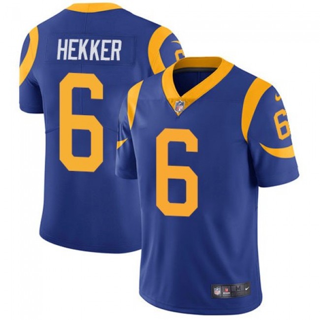 Los Angeles Rams #6 Johnny Hekker Royal Blue Alternate Youth Stitched NFL Vapor Untouchable Limited Jersey