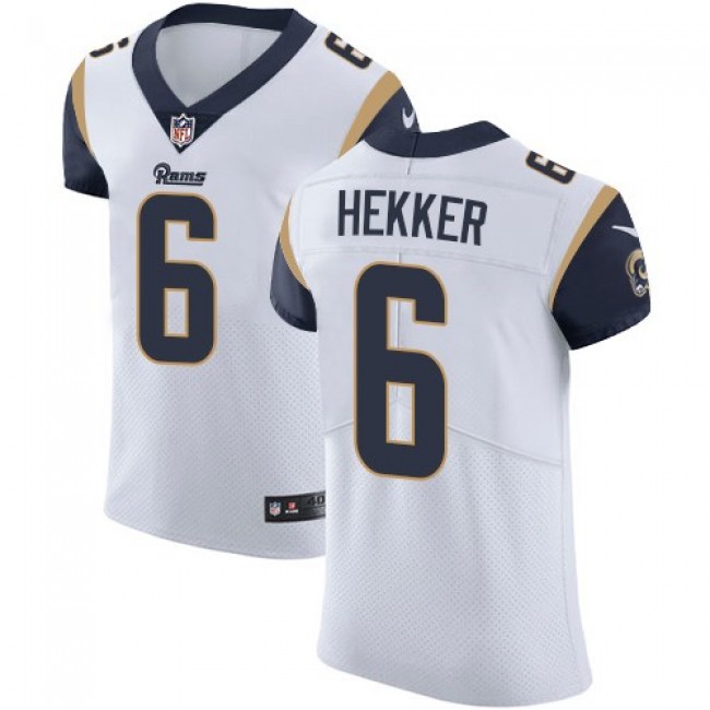 Nike Rams #6 Johnny Hekker White Men's Stitched NFL Vapor Untouchable Elite Jersey