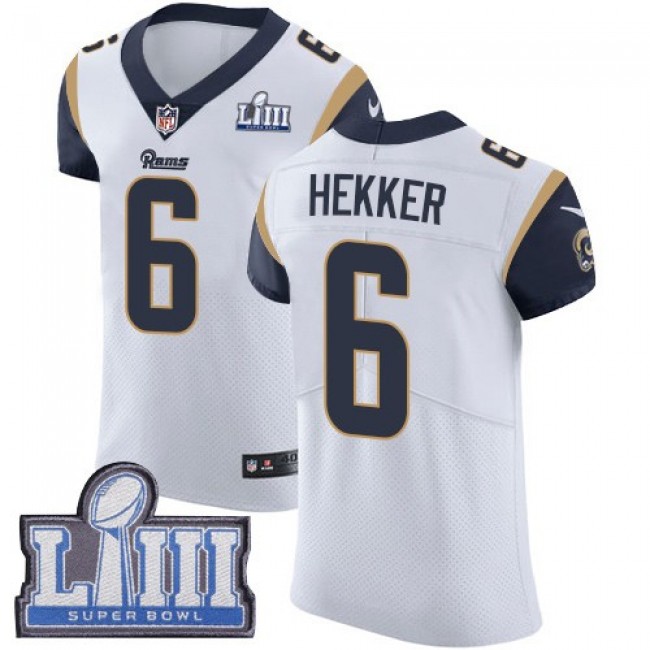 عطر سوليد بلاك Nike Los Angeles Rams #6 Johnny Hekker White Men's Stitched NFL Vapor Untouchable Limited Jersey حلق السره ذهب