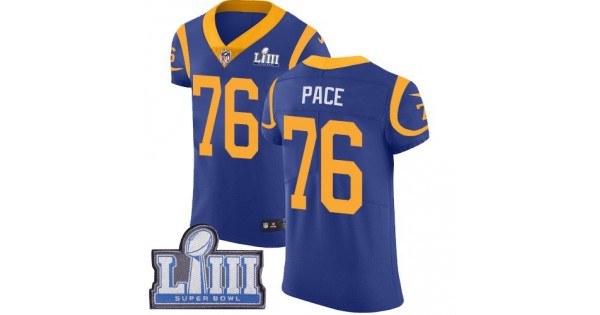 وصلة بروجكتر ايفون NFL Jersey number 9-Nike Rams #76 Orlando Pace Royal Blue ... وصلة بروجكتر ايفون