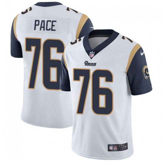 Nike Rams #76 Orlando Pace White Men's Stitched NFL Vapor Untouchable Limited Jersey