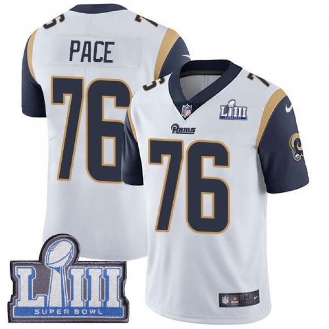 استيل ذهبي Street Fashion NFL Jersey-Nike Rams #76 Orlando Pace White Super ... استيل ذهبي