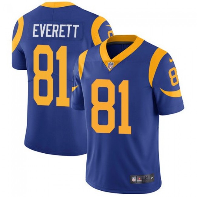 Los Angeles Rams #81 Gerald Everett Royal Blue Alternate Youth Stitched NFL Vapor Untouchable Limited Jersey