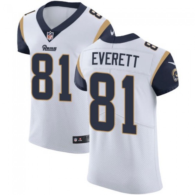 Nike Rams #81 Gerald Everett White Men's Stitched NFL Vapor Untouchable Elite Jersey