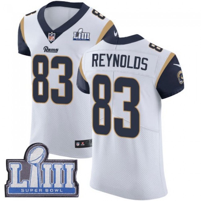 Nike Rams #83 Josh Reynolds White Super Bowl LIII Bound Men's Stitched NFL Vapor Untouchable Elite Jersey