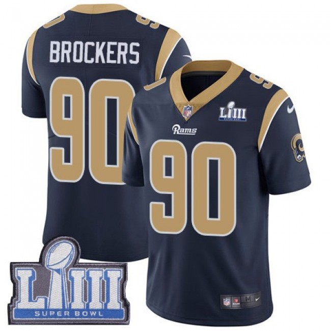 Nike Rams #90 Michael Brockers Navy Blue Team Color Super Bowl LIII Bound Men's Stitched NFL Vapor Untouchable Limited Jersey
