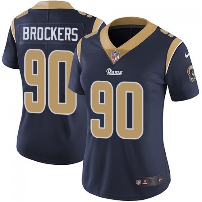 Women's Rams #90 Michael Brockers Navy Blue Team Color Stitched NFL Vapor Untouchable Limited Jersey