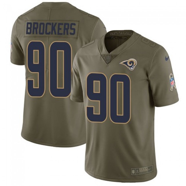 Los Angeles Rams #90 Michael Brockers Olive Youth Stitched NFL Limited 2017 Salute to Service Jersey