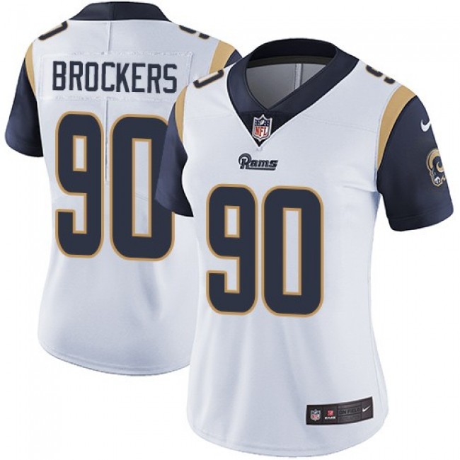 Women's Rams #90 Michael Brockers White Stitched NFL Vapor Untouchable Limited Jersey