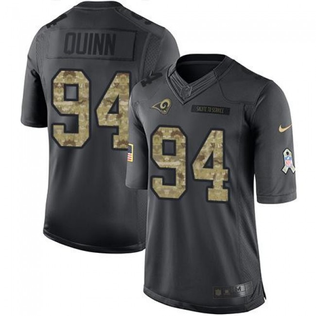 Los Angeles Rams #94 Robert Quinn Black Youth Stitched NFL Limited 2016 Salute to Service Jersey