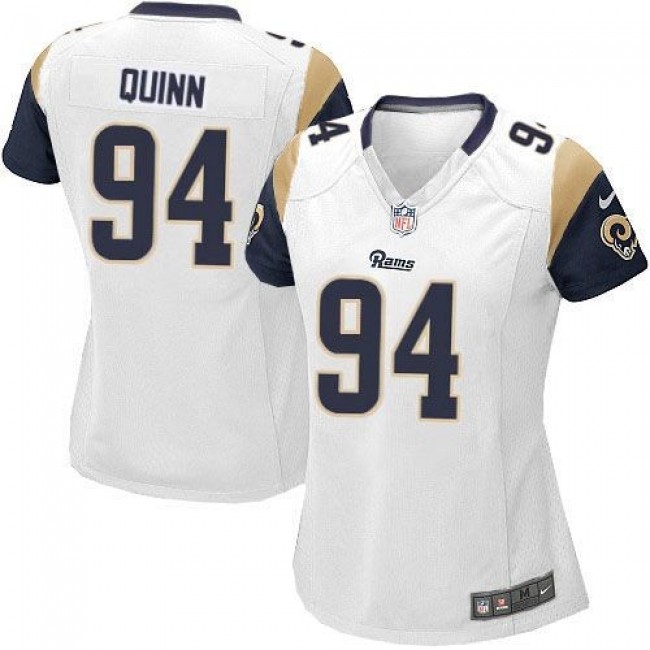 Women's Rams #94 Robert Quinn White Stitched NFL Elite Jersey