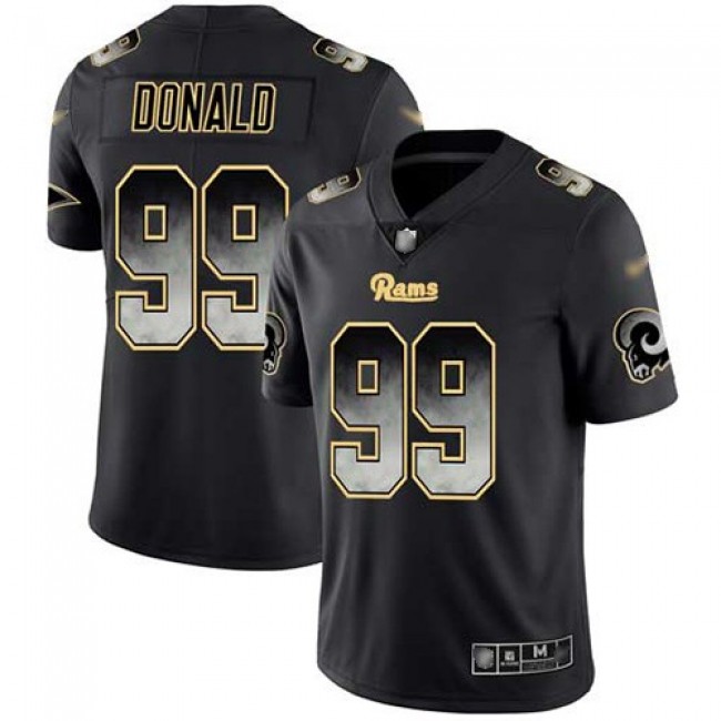 Nike Rams #99 Aaron Donald Black Men's Stitched NFL Vapor Untouchable Limited Smoke Fashion Jersey