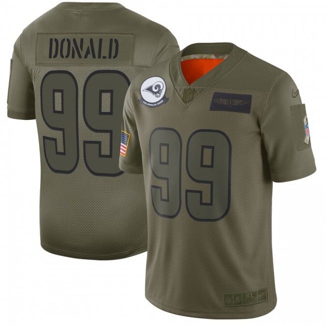 Nike Rams #99 Aaron Donald Camo Men's Stitched NFL Limited 2019 Salute To Service Jersey