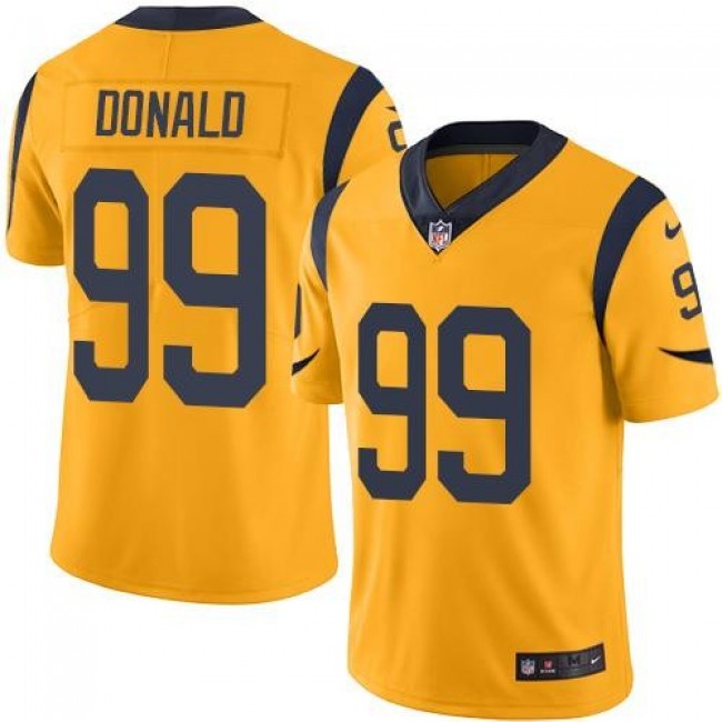 Los Angeles Rams #99 Aaron Donald Gold Youth Stitched NFL Limited Rush Jersey