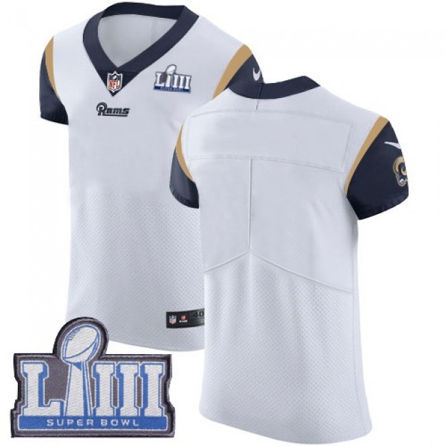 Nike Rams Blank White Super Bowl LIII Bound Men's Stitched NFL Vapor Untouchable Elite Jersey