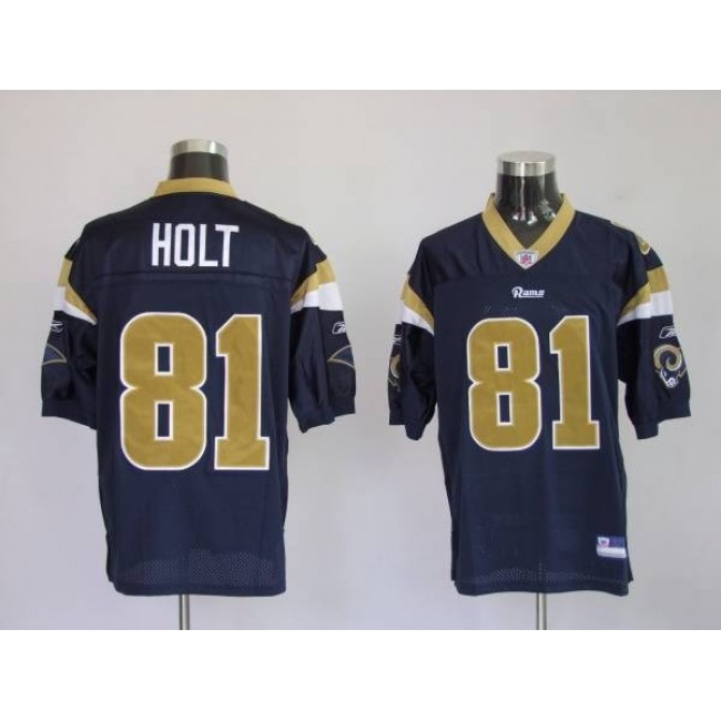Rams #81 Torry Holt Stitched Blue NFL Jersey
