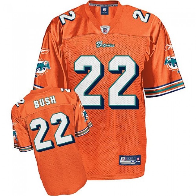 Dolphins #22 Reggie Bush Orange Stitched NFL Jersey