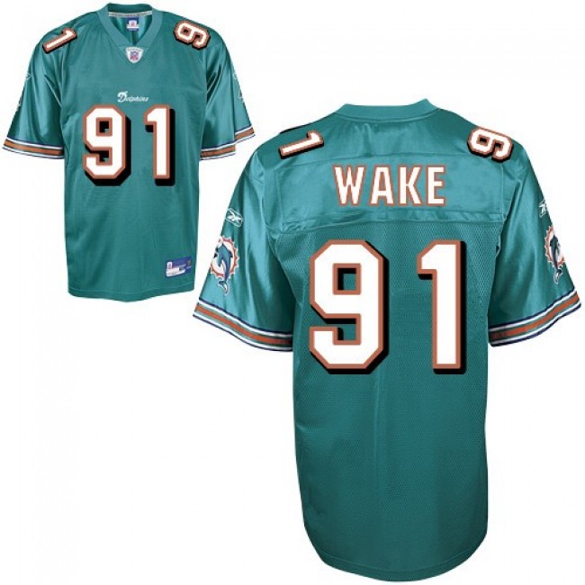 Dolphins #91 Cameron Wake Green Stitched NFL Jersey