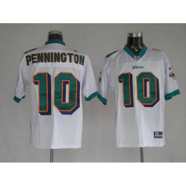 Dolphins Chad Pennington #10 White Stitched NFL Jersey