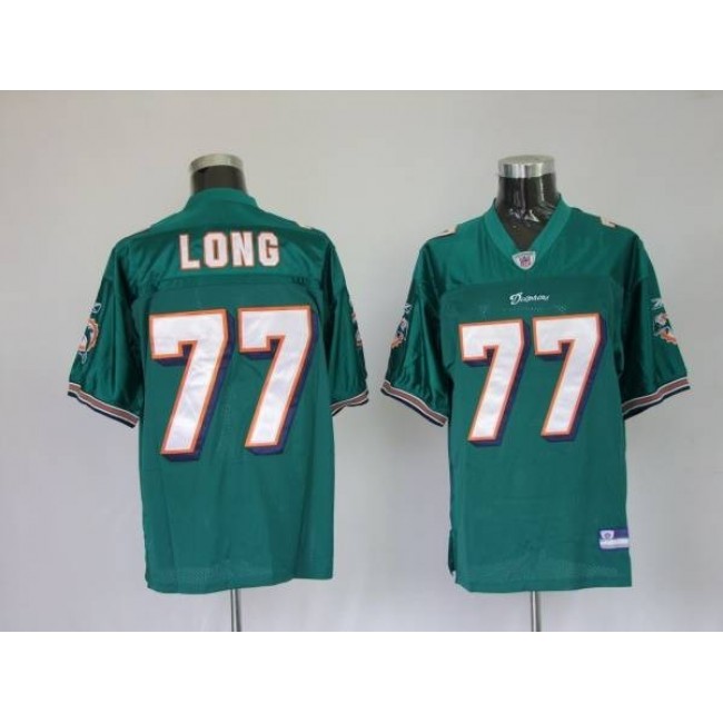 Dolphins Jake Long #77 Green Stitched Team Color NFL Jersey