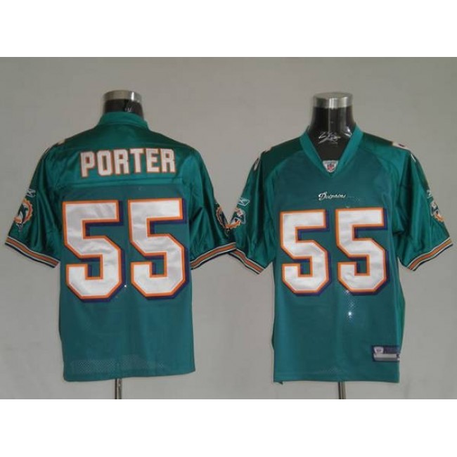 Dolphins Joey Porter #55 Green Stitched NFL Jersey