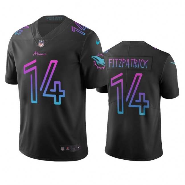 Miami Dolphins #14 Ryan Fitzpatrick Black Vapor Limited City Edition NFL Jersey