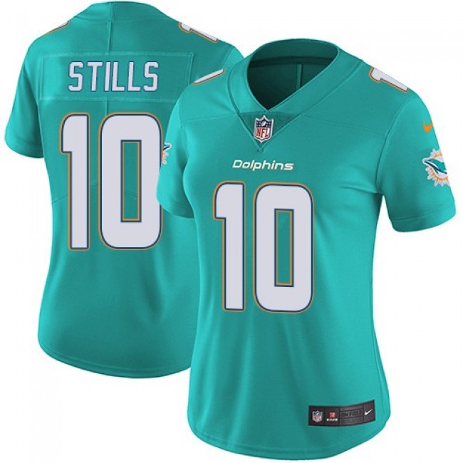 Women's Dolphins #10 Kenny Stills Aqua Green Team Color Stitched NFL Vapor Untouchable Limited Jersey