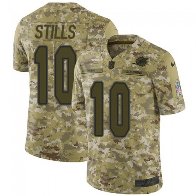 Nike Dolphins #10 Kenny Stills Camo Men's Stitched NFL Limited 2018 Salute To Service Jersey