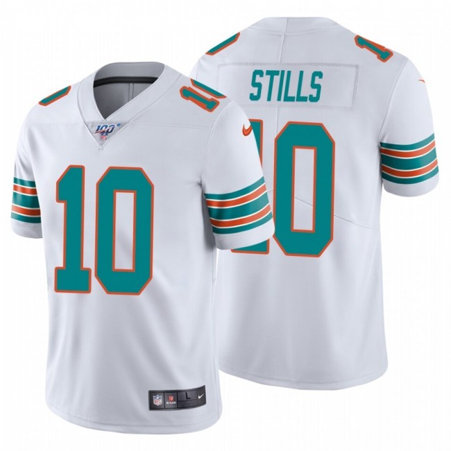 Nike Dolphins #10 Kenny Stills White Alternate Men's Stitched NFL 100th Season Vapor Untouchable Limited Jersey