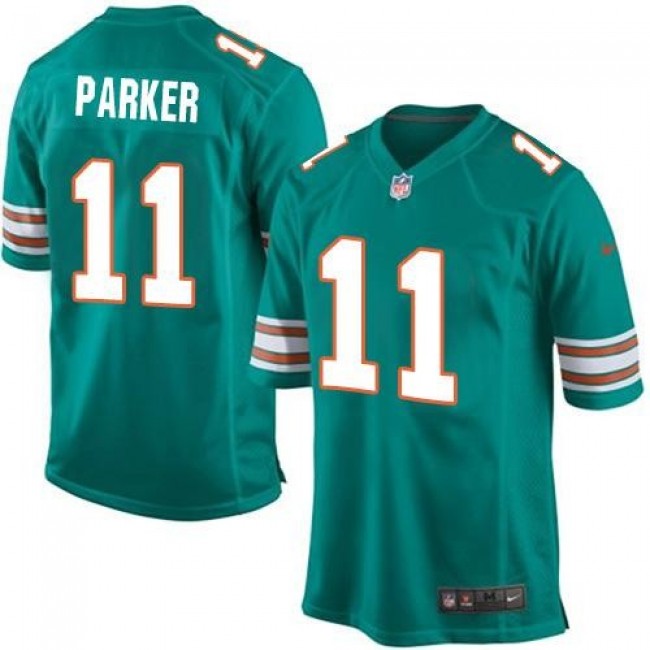 Miami Dolphins #11 DeVante Parker Aqua Green Alternate Youth Stitched NFL Elite Jersey