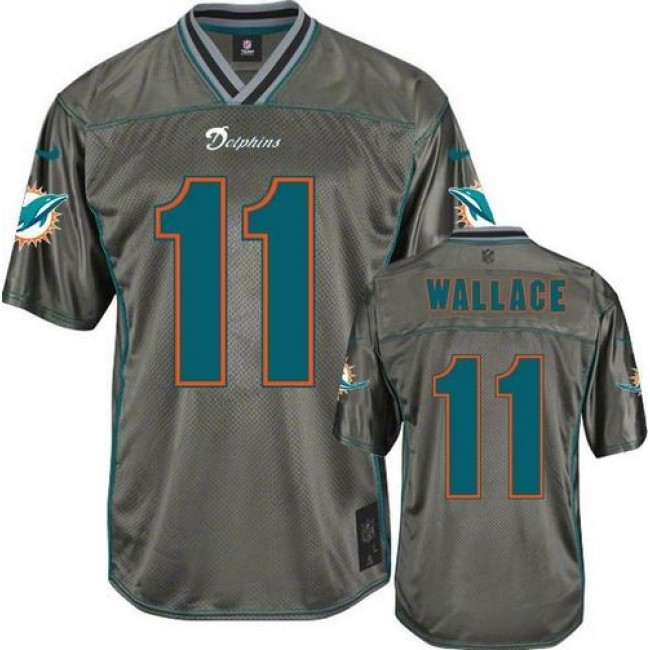 Miami Dolphins #11 Mike Wallace Grey Youth Stitched NFL Elite Vapor Jersey