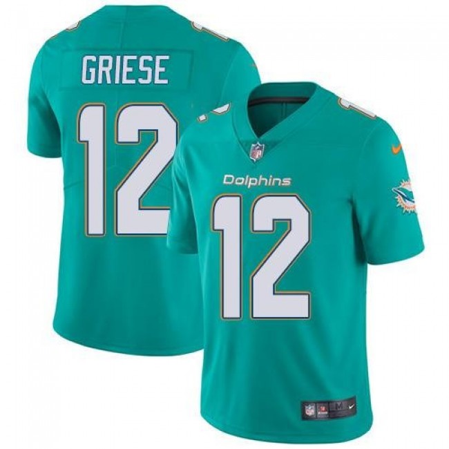 Miami Dolphins #12 Bob Griese Aqua Green Team Color Youth Stitched NFL Vapor Untouchable Limited Jersey