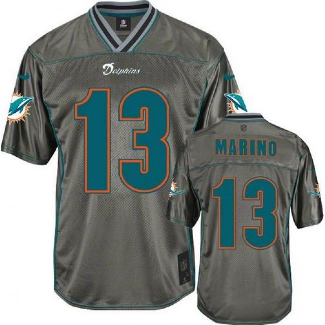 Miami Dolphins #13 Dan Marino Grey Youth Stitched NFL Elite Vapor Jersey