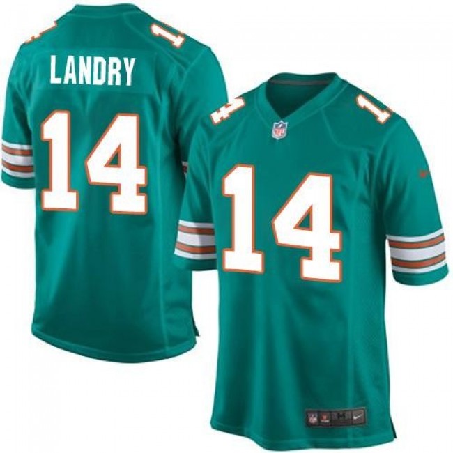 Miami Dolphins #14 Jarvis Landry Aqua Green Alternate Youth Stitched NFL Elite Jersey