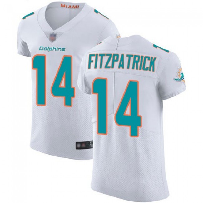 Nike Dolphins #14 Ryan Fitzpatrick White Men's Stitched NFL Vapor Untouchable Elite Jersey