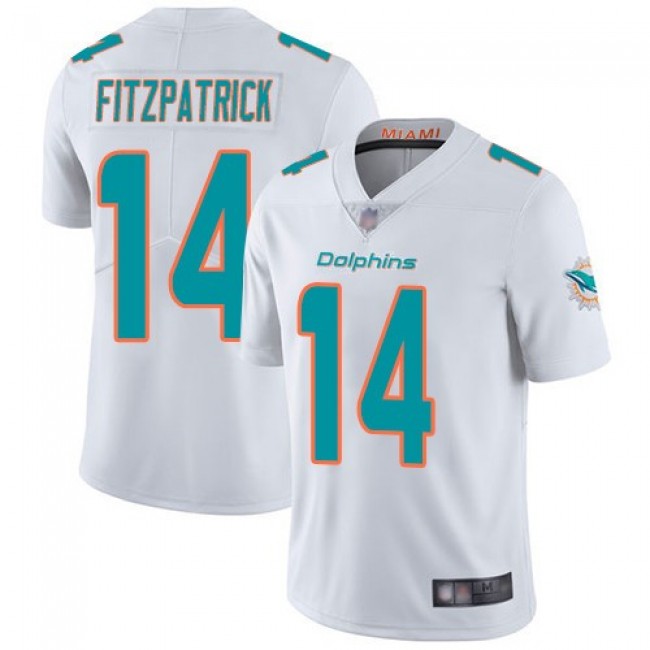 Nike Dolphins #14 Ryan Fitzpatrick White Men's Stitched NFL Vapor Untouchable Limited Jersey